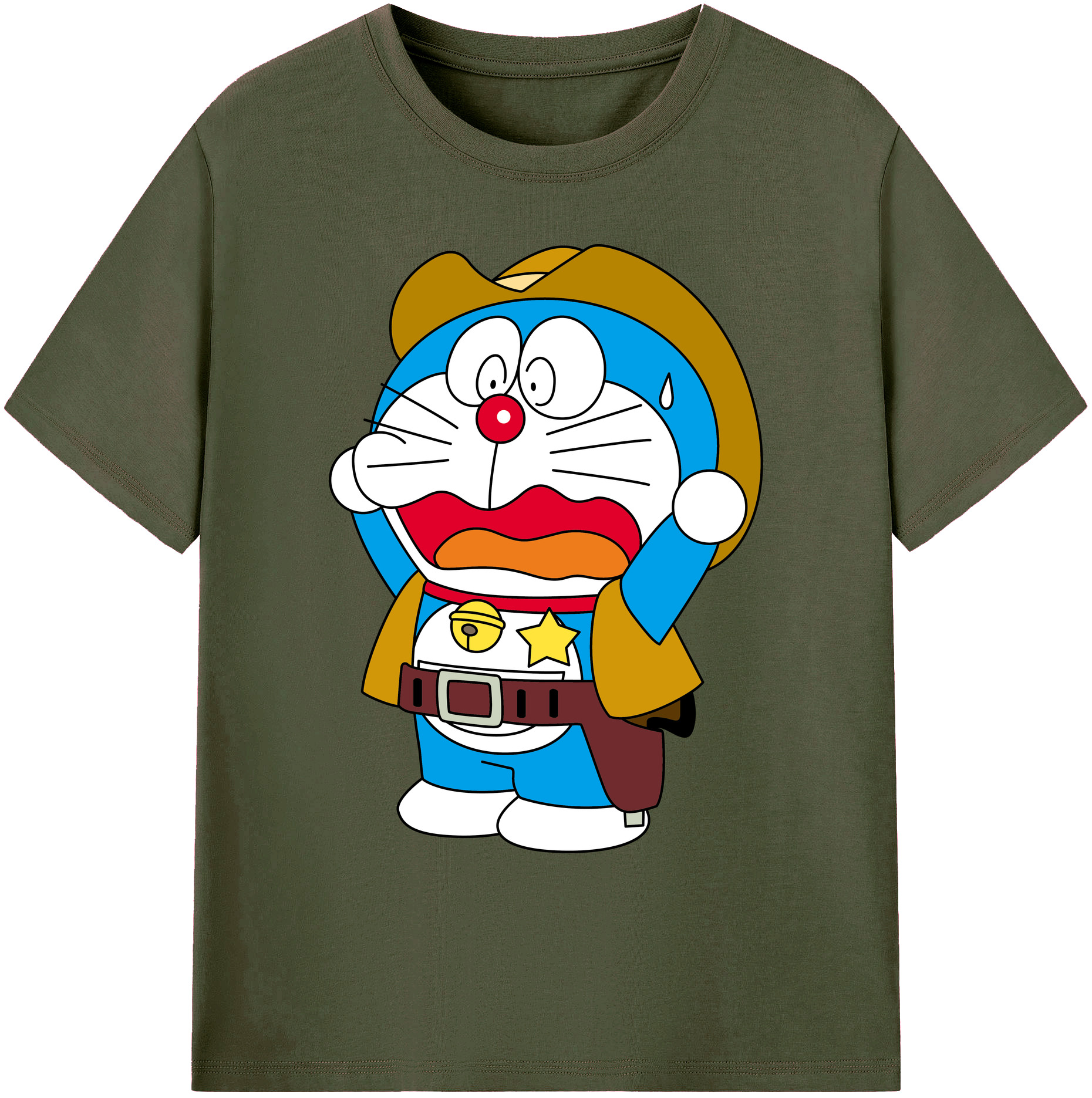 （画像用） ドラえもん Doraemon 綿100％ メンズ半袖Tシャツ｜肌触りやわらか＆通気性